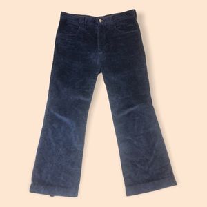 Speckles Navy Wide Leg Mid Rise Velvet Pants Junior Girl’s Size 1